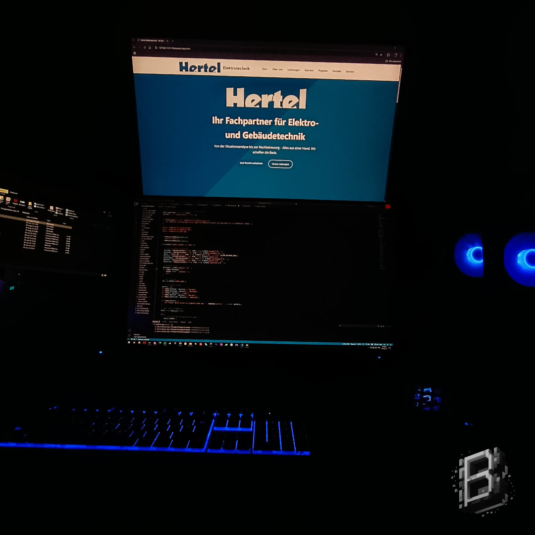 Website development workspace